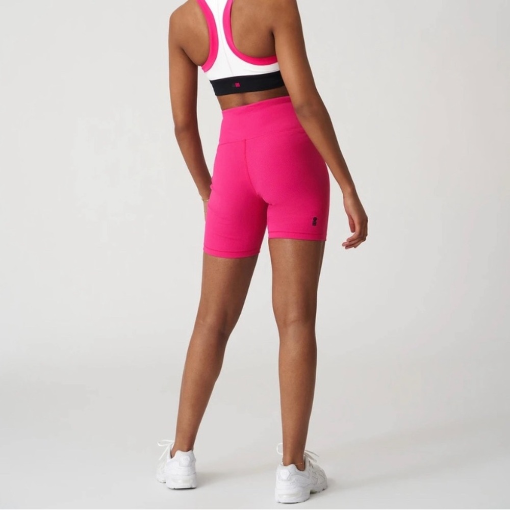 Sold & Striped hot pink workout shorts